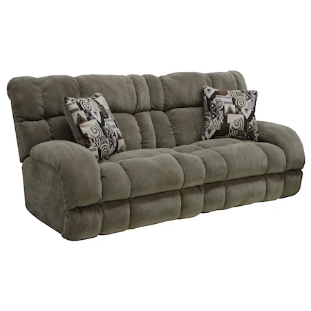 Power Lay Flat Reclining Sofa with Wide Seats